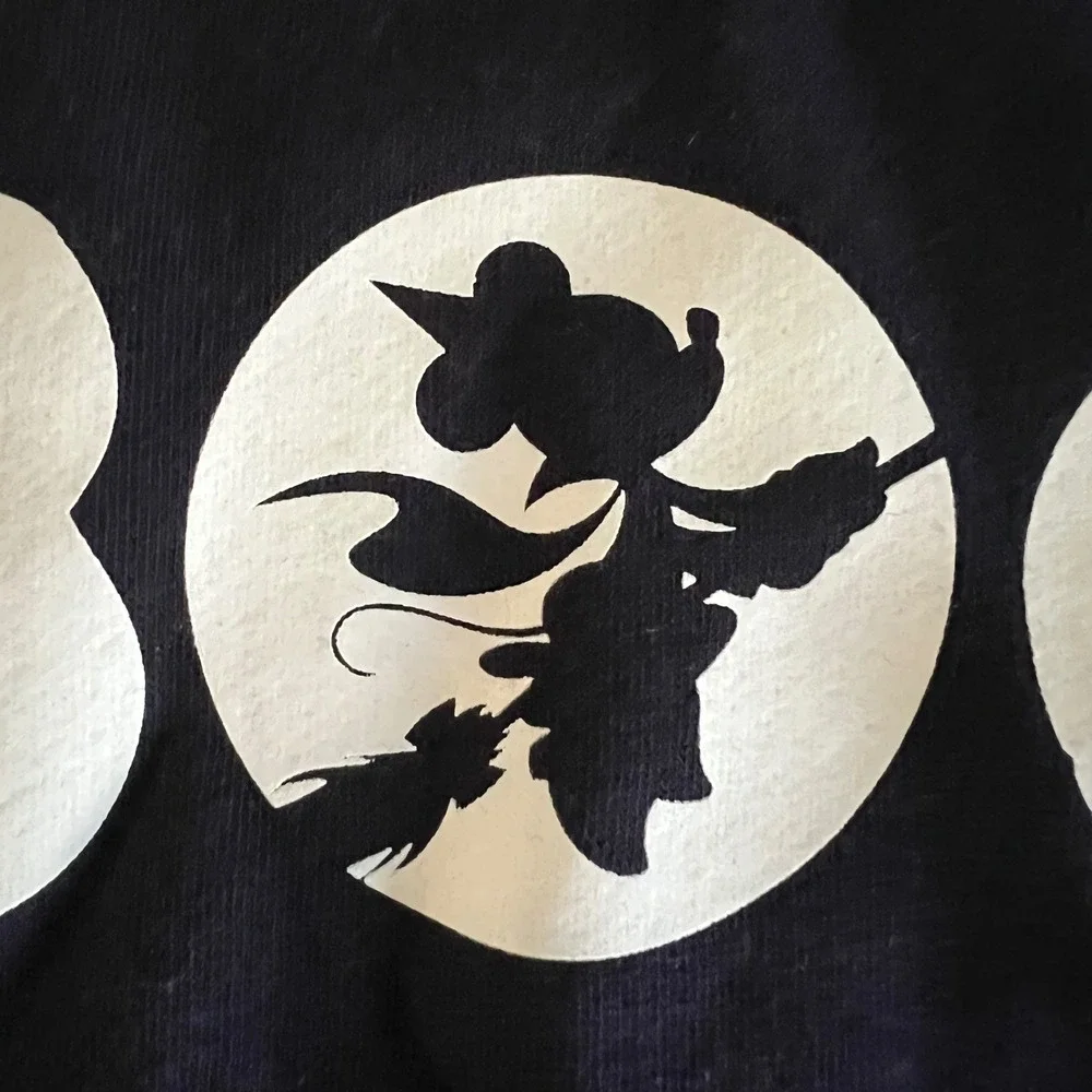 NEW Old Navy Kids 5T Disney Halloween Mickey Mouse Witch Boo Sweatshirt Black